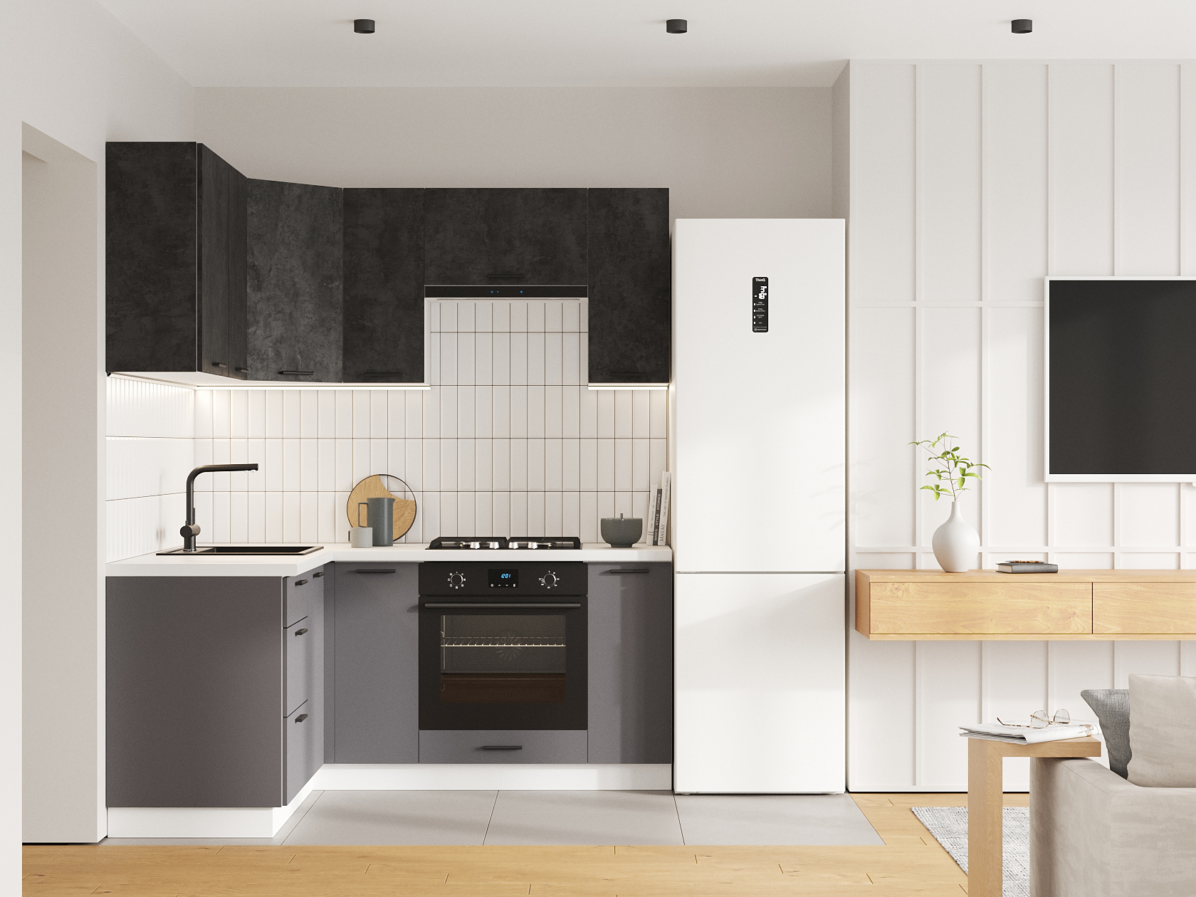 Кухонный гарнитур Модус Кухонный гарнитур угловой 180х150 см Модус 180х150 см фото 1