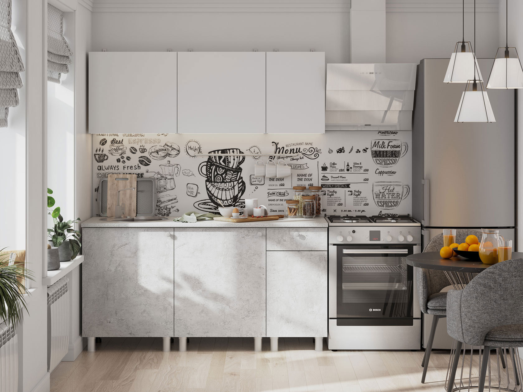 Кухонный гарнитур Кайган Кухонный гарнитур прямой 160 см Кайган 160 см фото 1