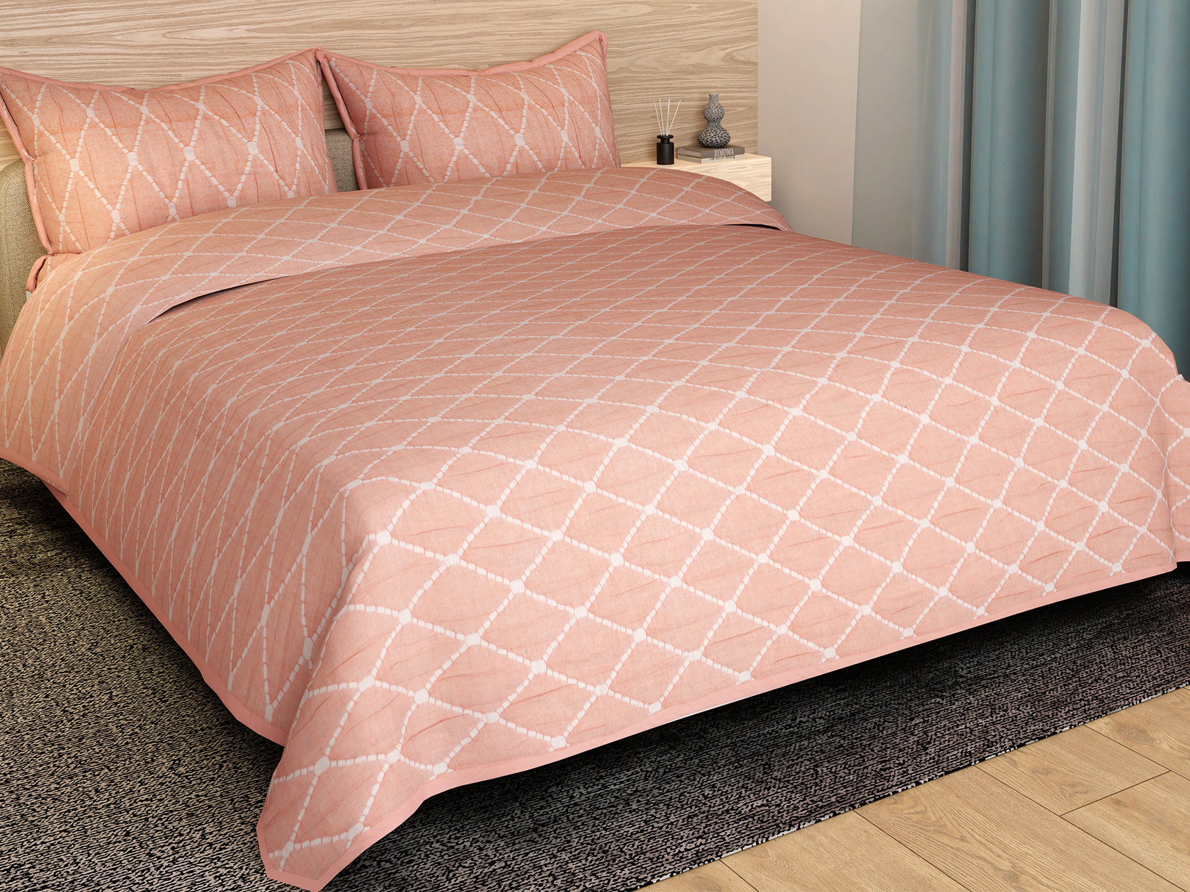 Комплект 3977A Комплект Покрывало/2 чехла для подушек, стеганые Амир фото 1