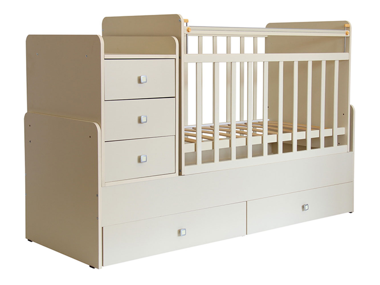 Кроватка-трансформер для новорожденных Кровать детская Фея 1100 Флор фото 11