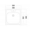Накладная мойка Мойка и сифон "Юкинокс" Стандарт 500.500 матовая Стандарт 500х500 матовая фото 4