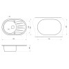 Врезная мойка Кухонная мойка кварцевая набор Гранула 7601 GR-7601 фото 11