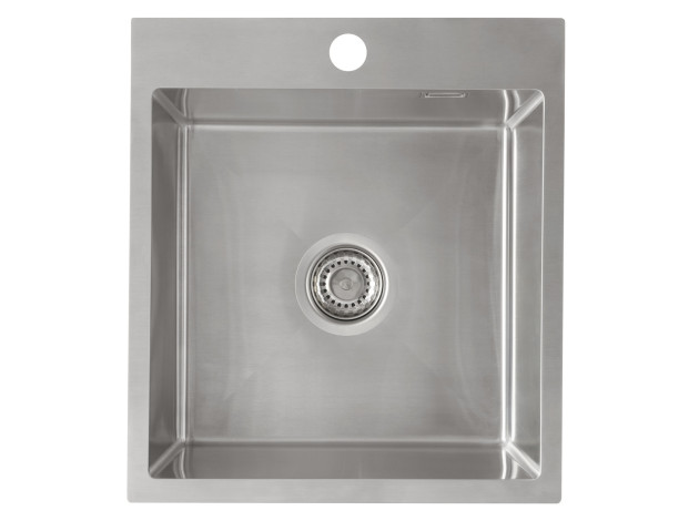 Врезная мойка Практика с выпуском брашированная