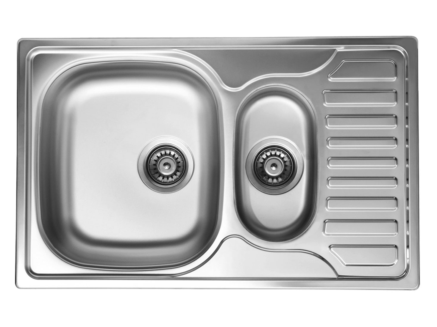 Врезная мойка Мойка и сифон "Юкинокс" Комфорт COP780.490 15GT8K 2L полированная Комфорт 780x490 полированная фото 1