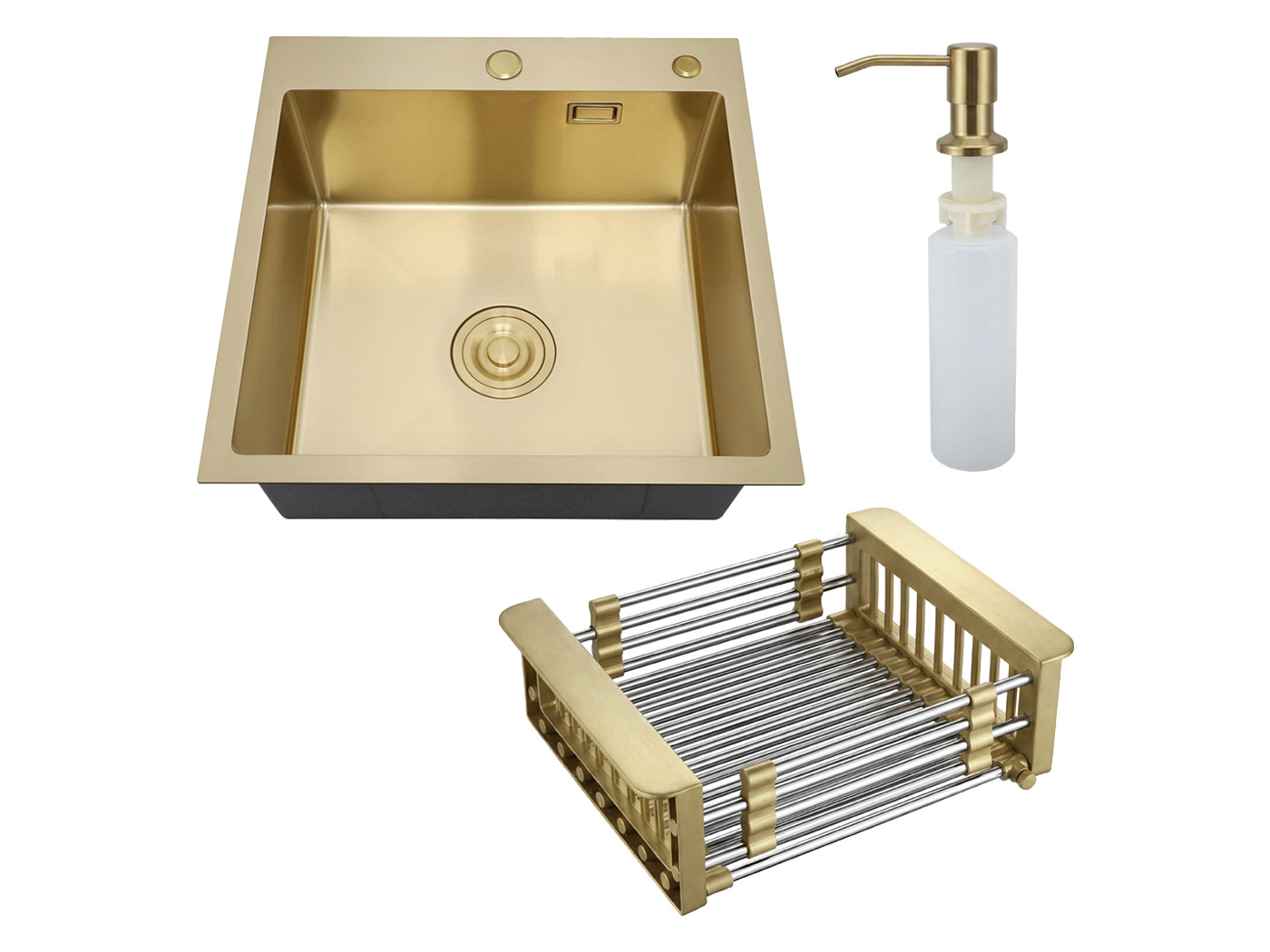 Врезная мойка с корзиной и дозатором MR-5050 фото 5