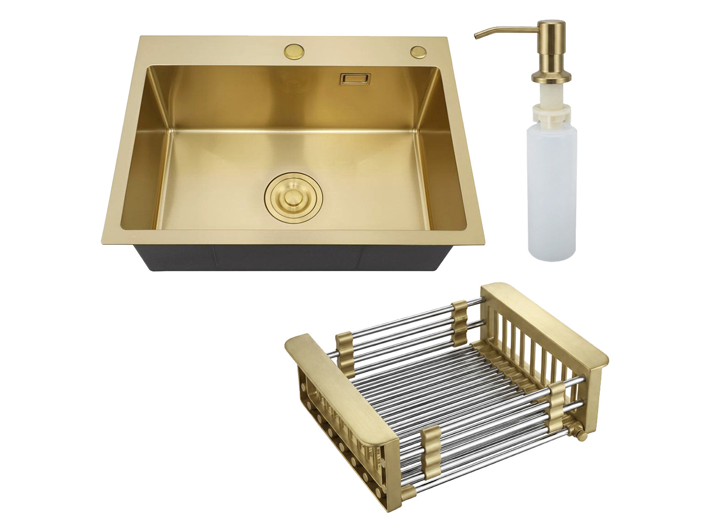 Врезная мойка с корзиной и дозатором MR-5843 фото 5