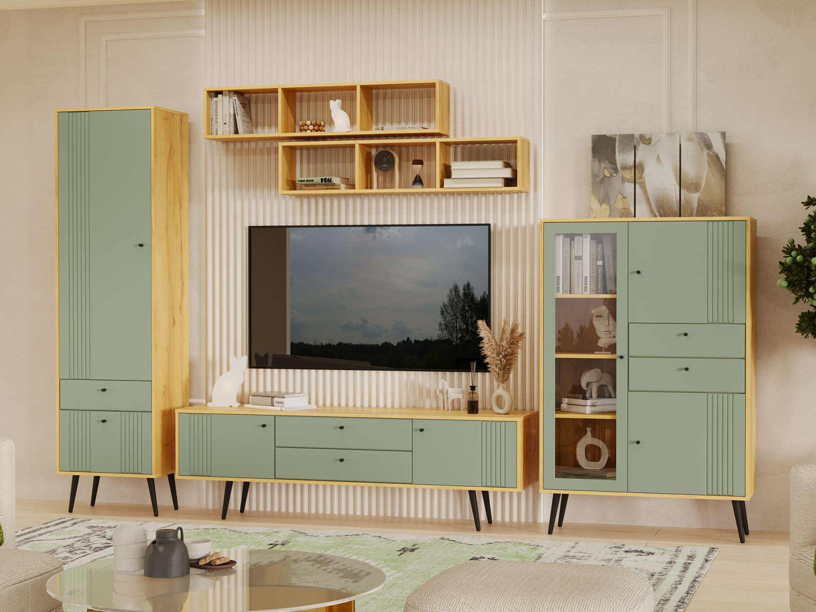 Гостиная Гостиная Вега Саксония 1 Вега Саксония со шкафом фото 15