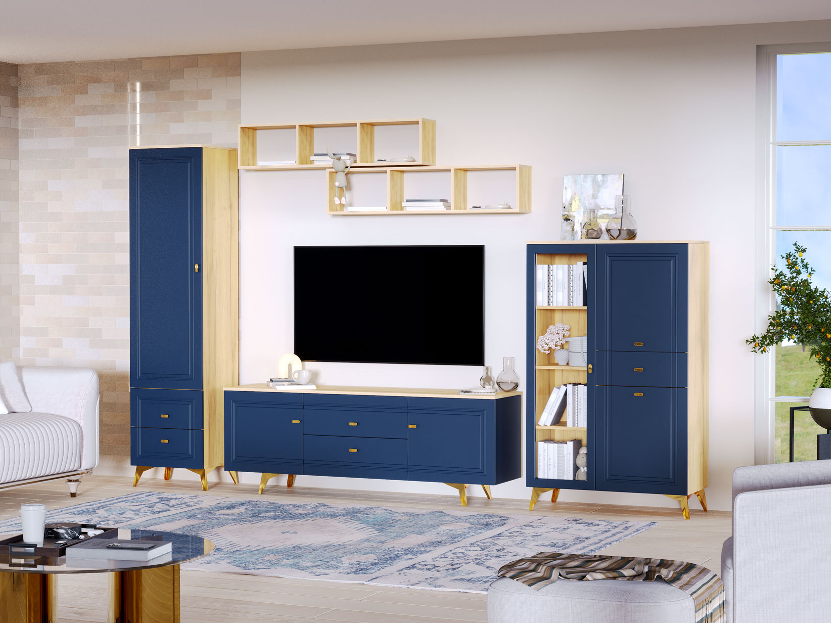 Гостиная Гостиная Вега Сапфир 3 Вега Сапфир со шкафом фото 6