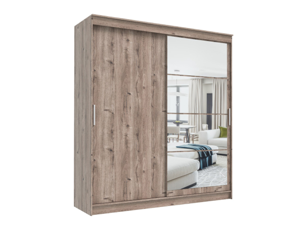 Шкаф-купе Гранд с глухой дверью и зеркалом
