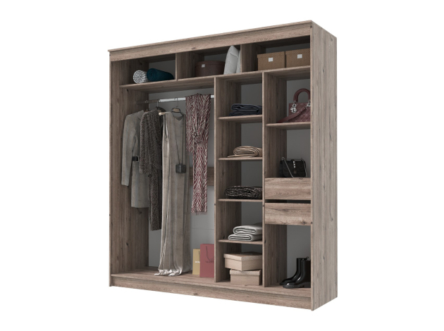 Шкаф-купе Гранд с глухой дверью и зеркалом