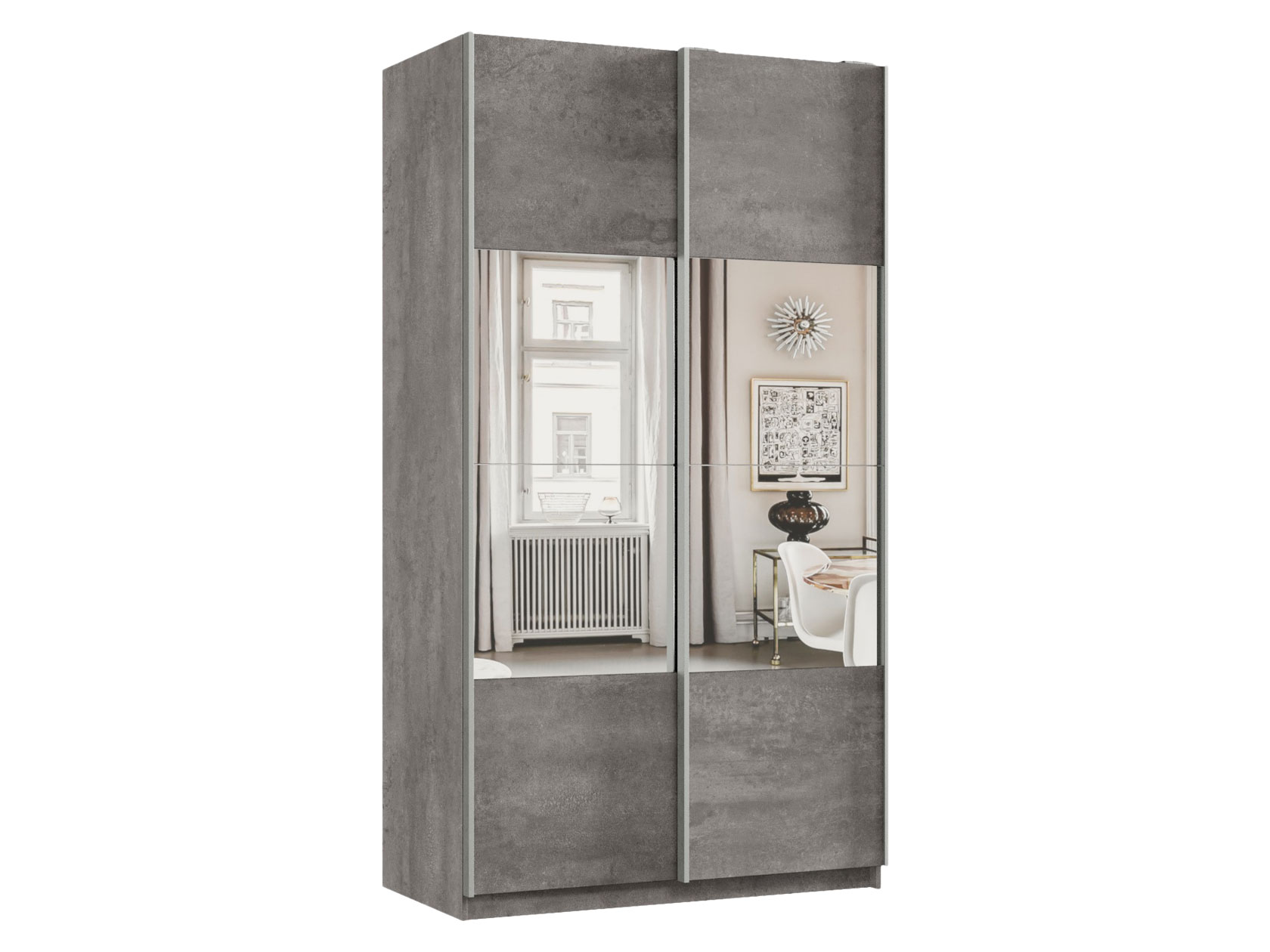 Шкаф-купе Шкаф-купе Smart фасад (дз.дз).01.(01.01).01 Смарт Зеркальная секция фото 1