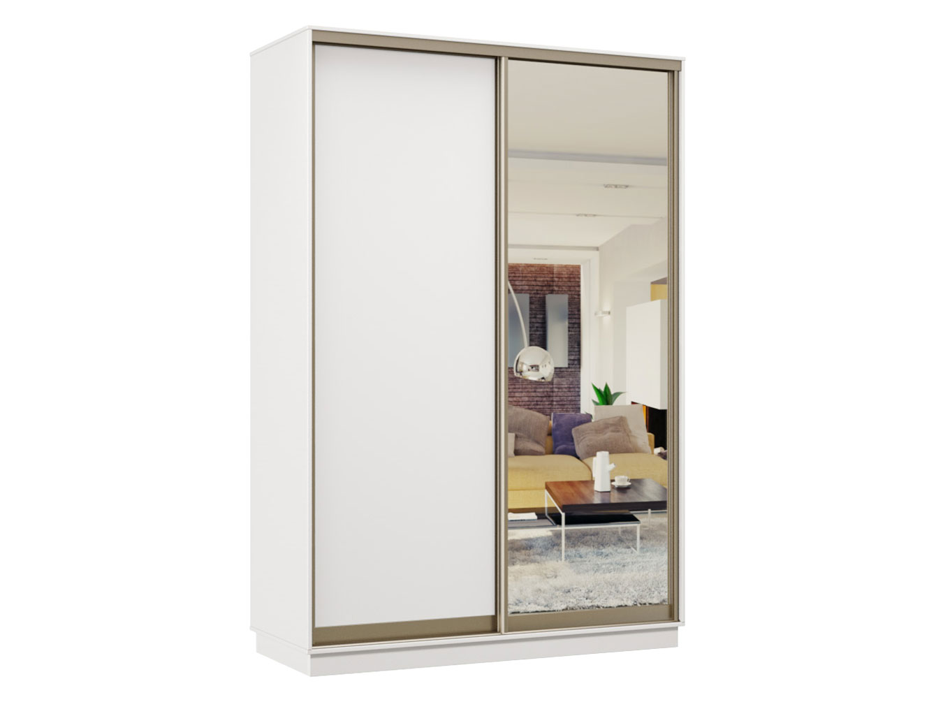 Шкаф-купе Классика 01, 09, 21, Двери 01+02 евроштанга Маршал фото 1