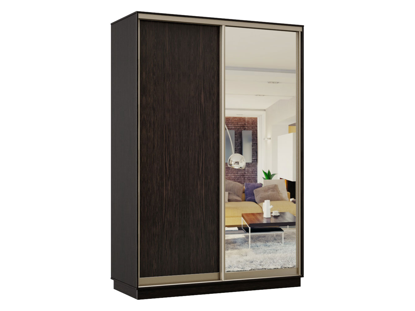 Шкаф-купе Классика 01, 09, 21, Двери 01+02 евроштанга Маршал фото 1