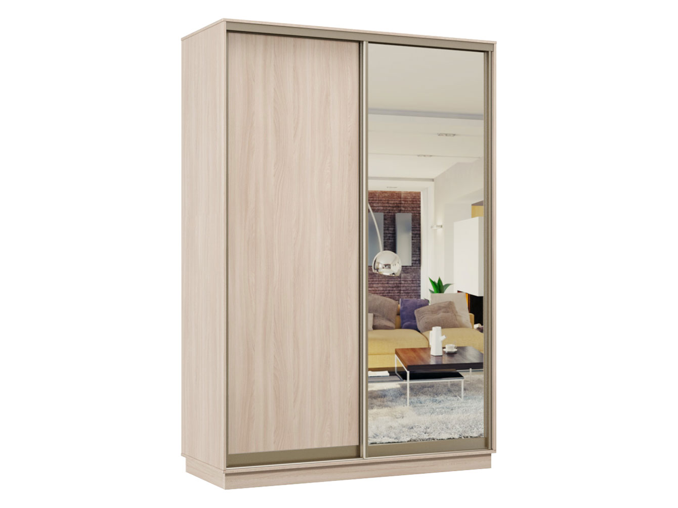 Шкаф-купе Классика 01, 09, 21, Двери 01+02 евроштанга Маршал фото 1