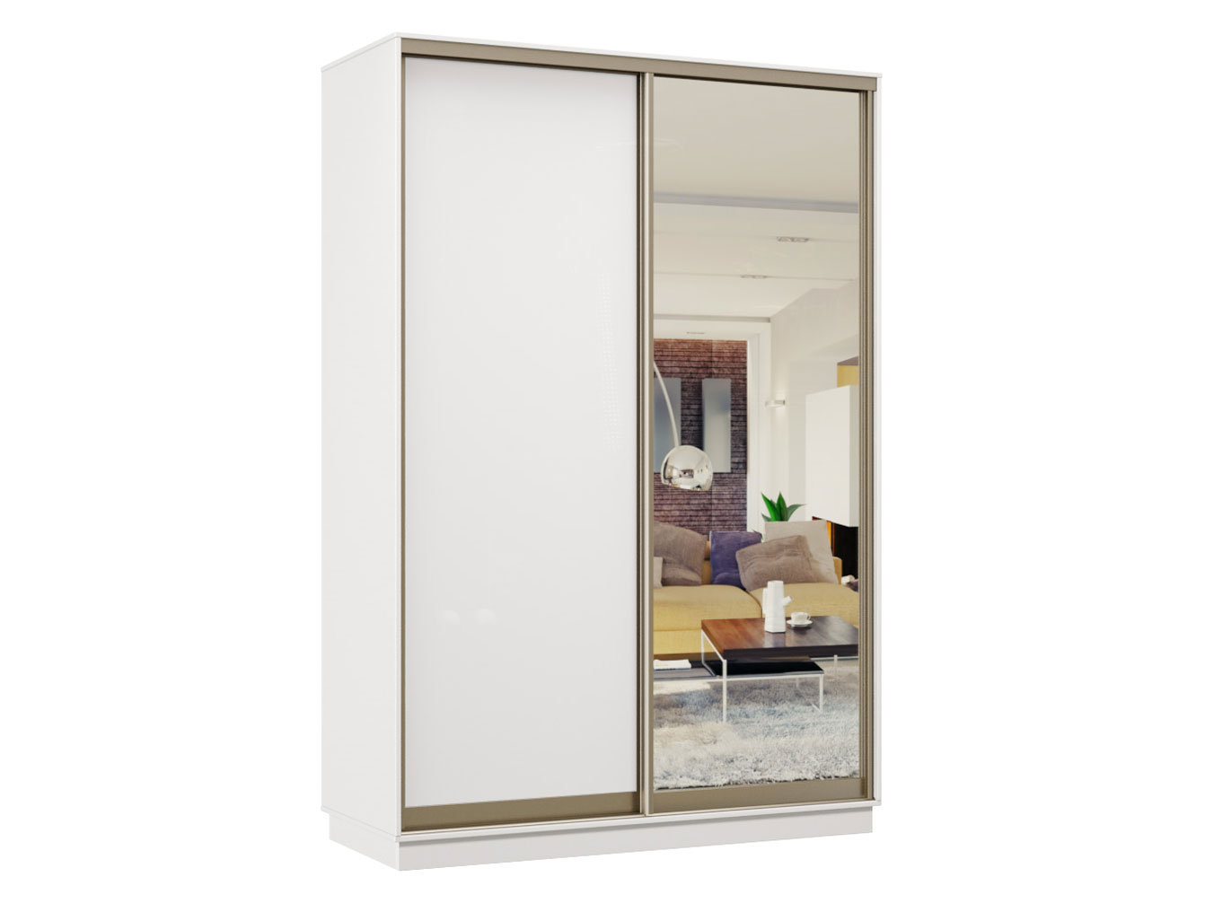 Шкаф-купе Классика 02, 10, 22, Двери 01+02 продольная штанга Маршал фото 1