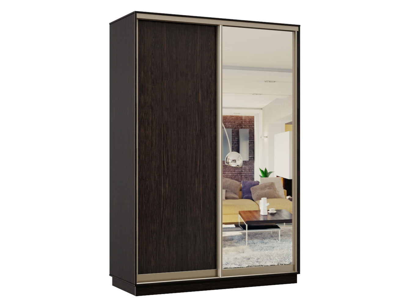 Шкаф-купе Классика 02, 10, 22, Двери 01+02 продольная штанга Маршал фото 1