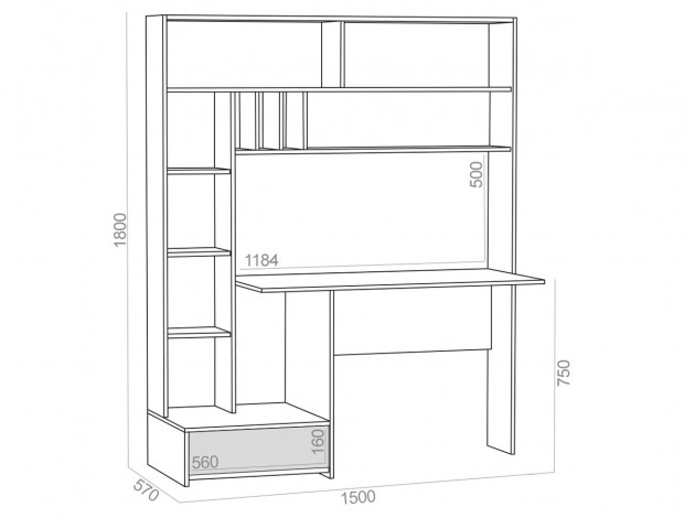 Компьютерный стол Лайт 3