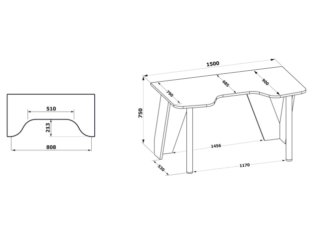 Компьютерный стол Брикс
