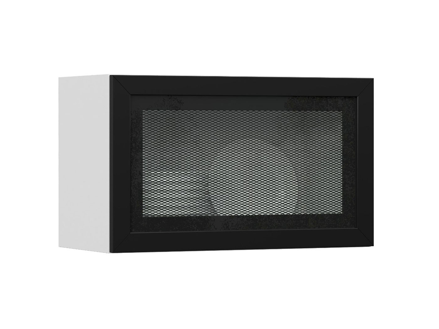 Навесной шкаф Шкаф навесной антресольный со стеклом Сетка в AL-рамке Универсальный фото 3