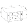 Узкий журнальный столик на колесах СЖ-3 Альвито фото 3