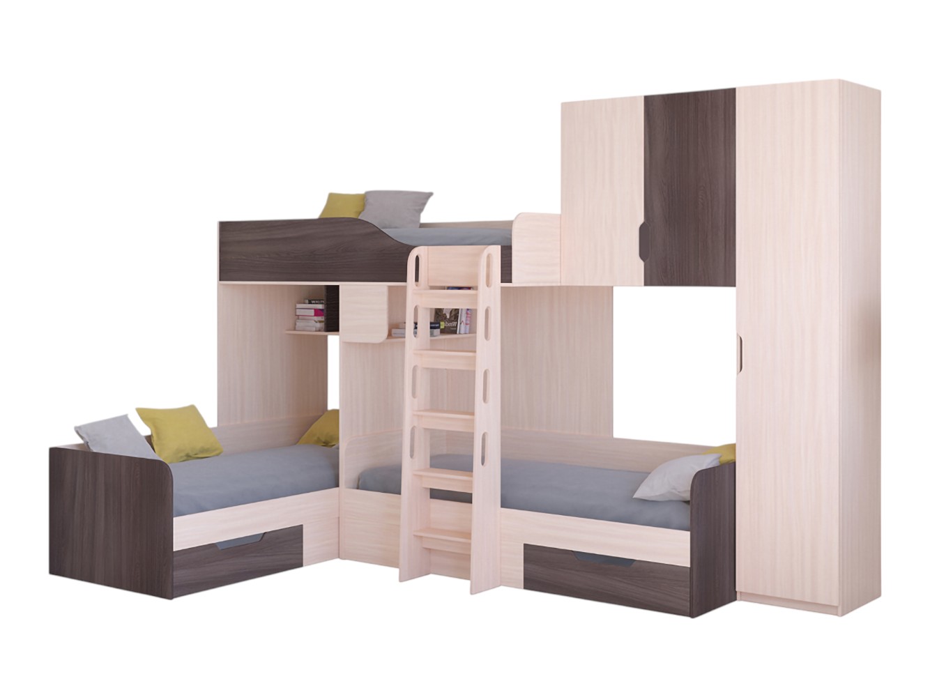 Двухъярусная кровать Кровать Трио Трио 1 фото 1