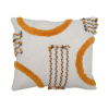 Декоративная подушка 4741 Подушка, 50х50 см, 100% хлопок, с элементами тафтинга и косичками Брук фото 1