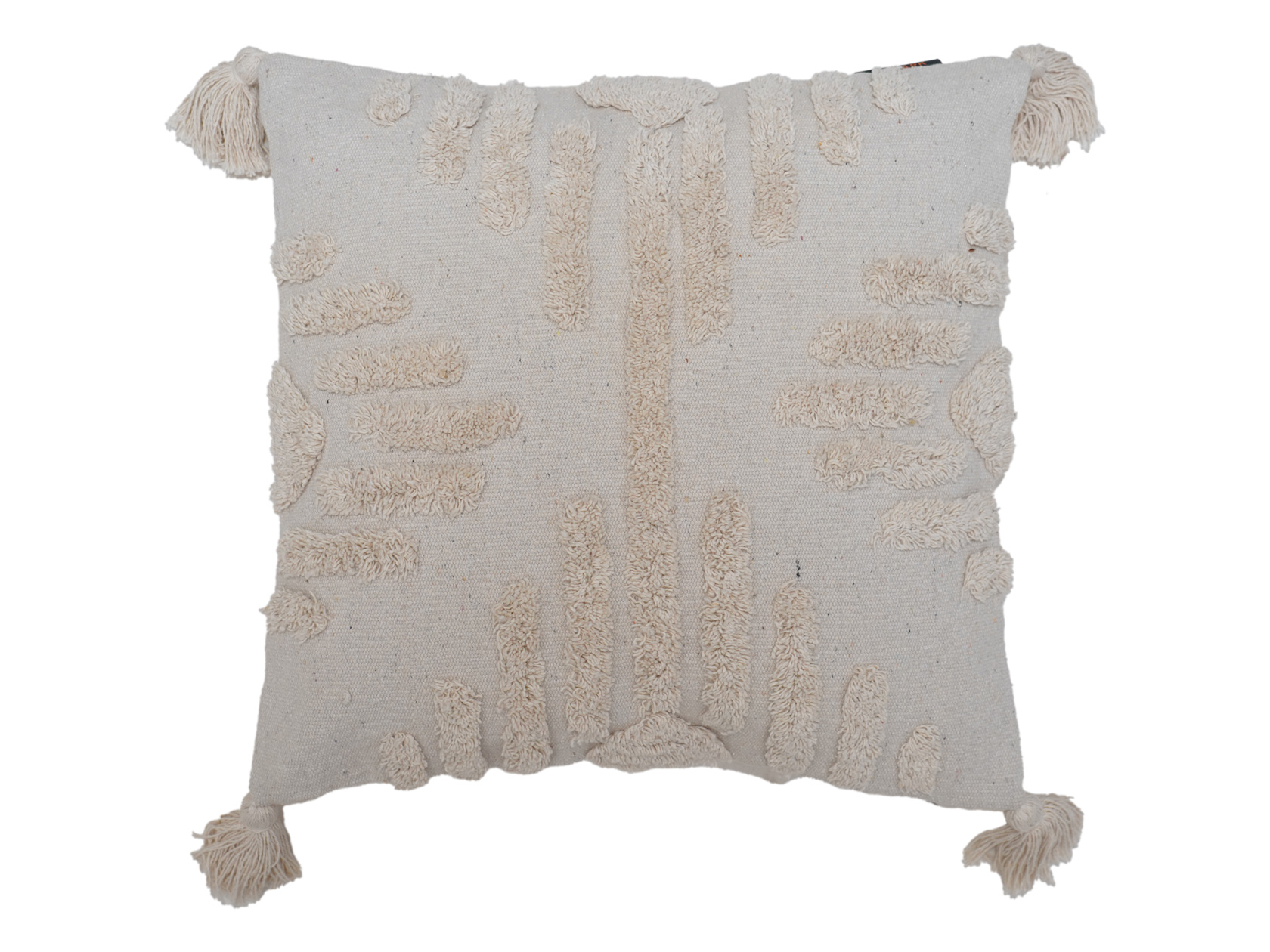 Декоративная подушка 2099 Подушка, 50х50 см, 100% хлопок, с кистями и элементами тафтинга Бланш фото 1