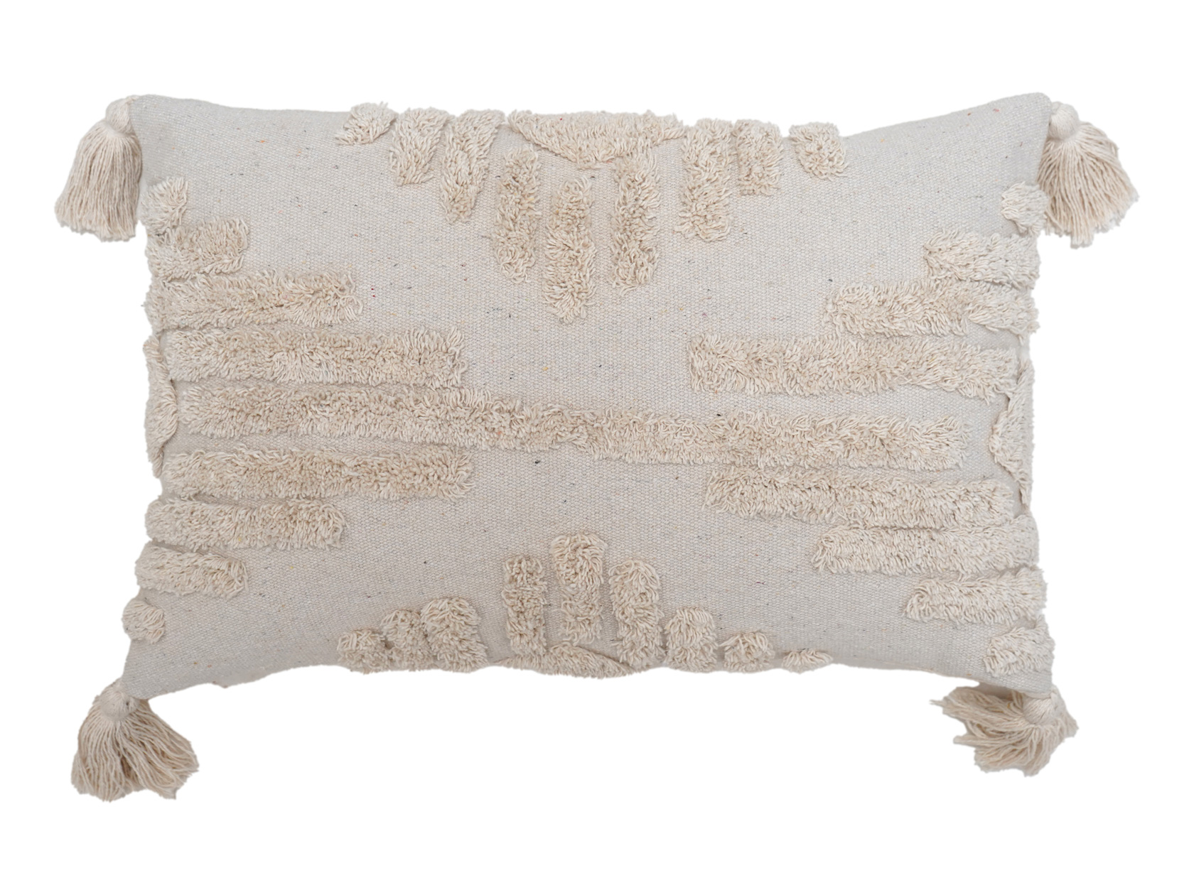 Декоративная подушка 2099A Подушка, 35х50 см, 100% хлопок, с кистями и элементами тафтинга 2099А Аделин фото 1