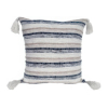 Декоративная подушка 6162 Подушка, 45х45 см, 100% полиэстер, цвет белый с бежево-черным плетением Аврил фото 1