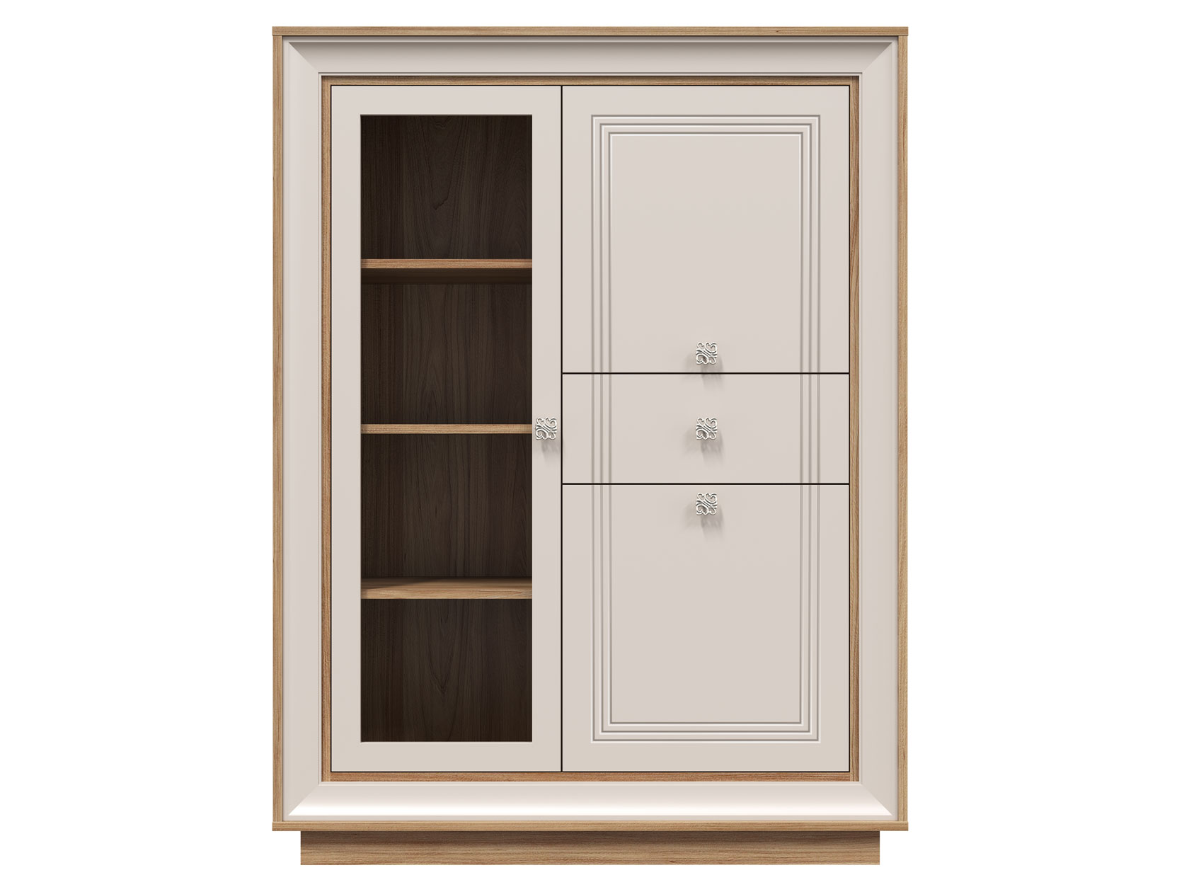 Шкаф-витрина Шкаф-витрина 2 дв 1 ящ Прато низкий Прато Комби фото 1