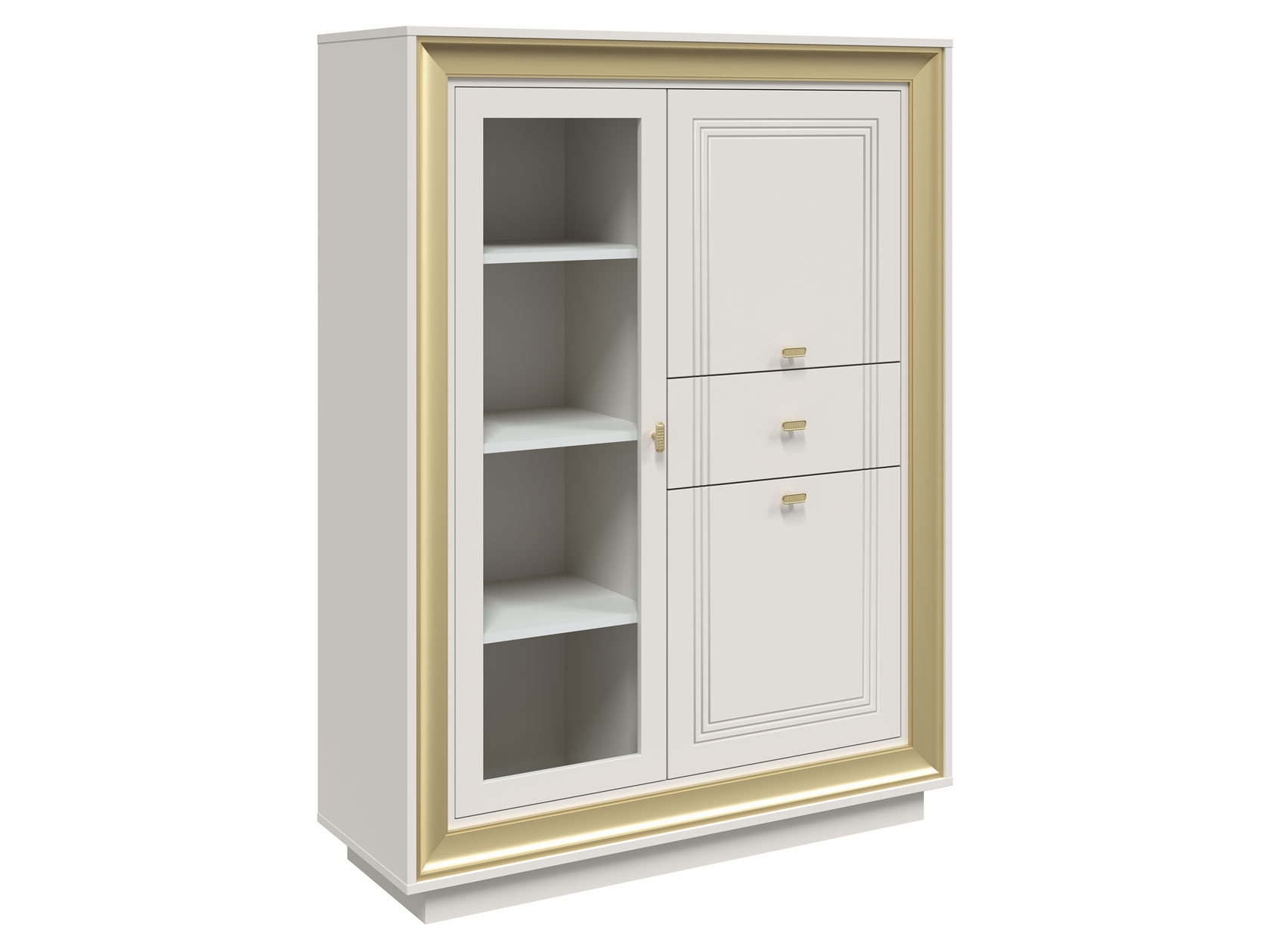 Шкаф-витрина Шкаф-витрина 2 дв 1 ящ Прато низкий Прато Комби фото 9