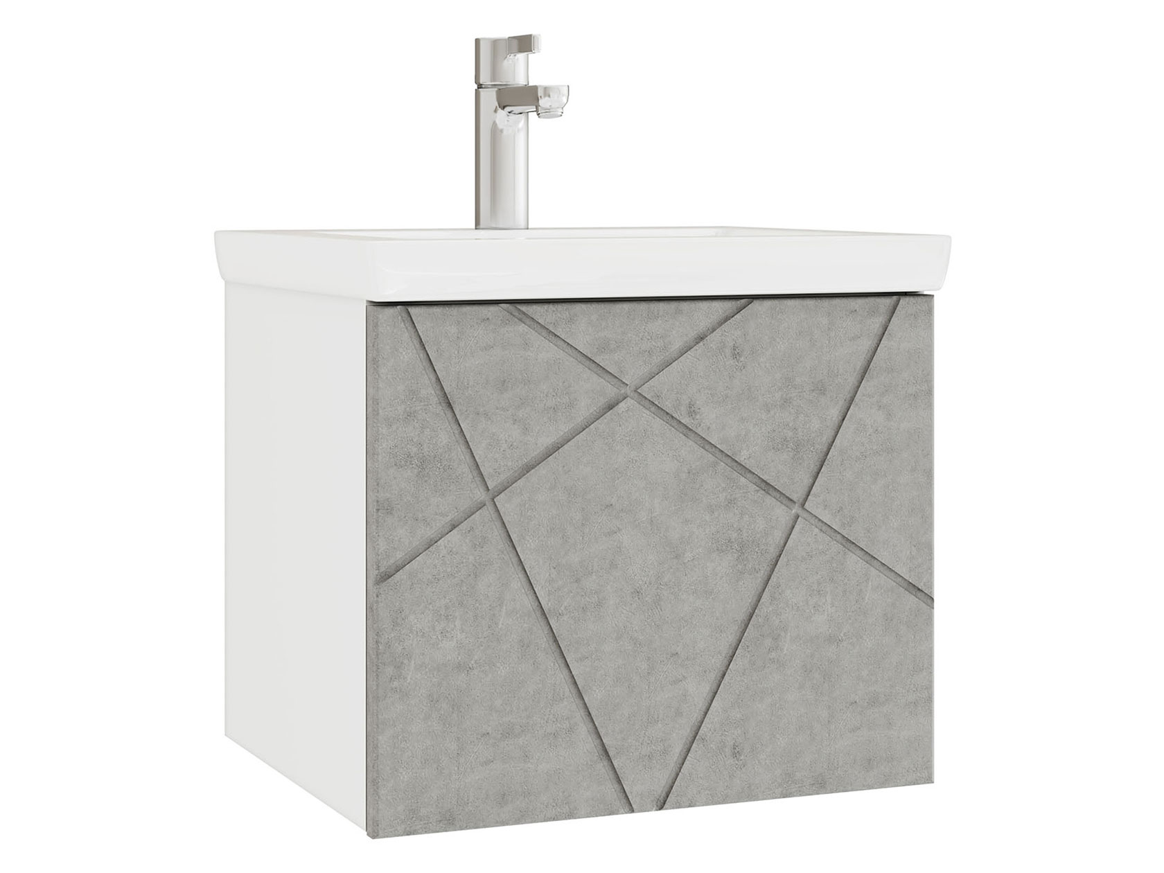 Навесная тумба под раковину Геометрия фото 1