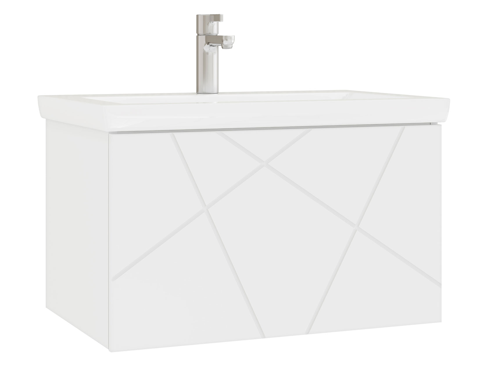 Навесная тумба под раковину Геометрия фото 1