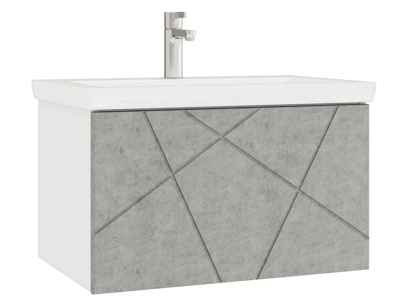 Навесная тумба под раковину Геометрия фото 1