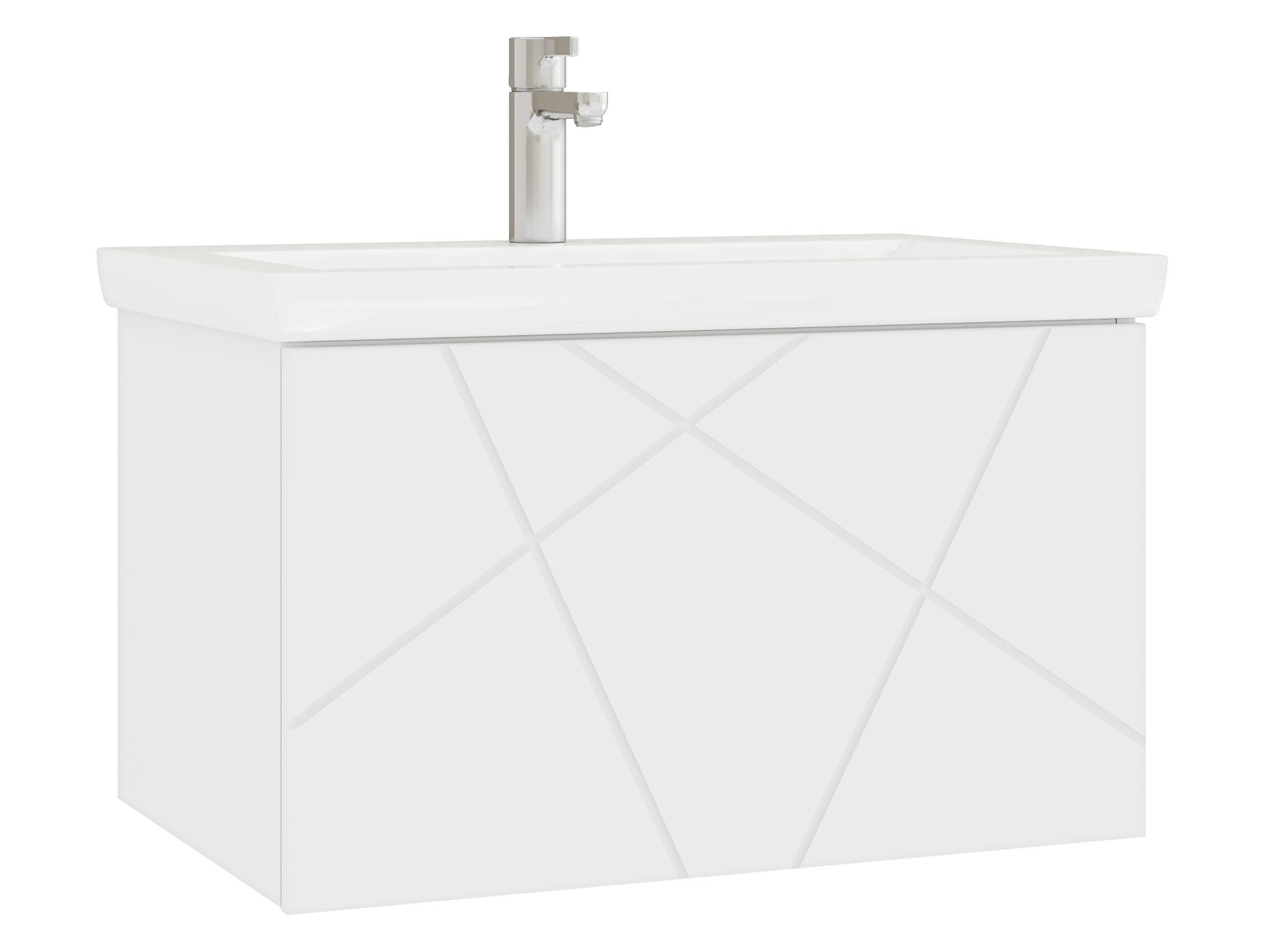 Навесная тумба под раковину Геометрия фото 1