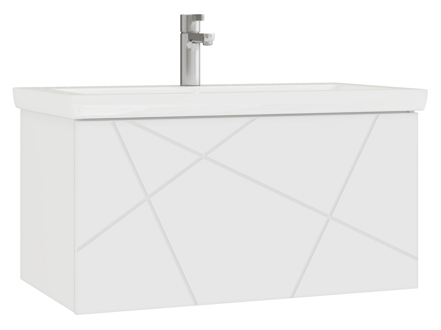 Навесная тумба под раковину Геометрия фото 1