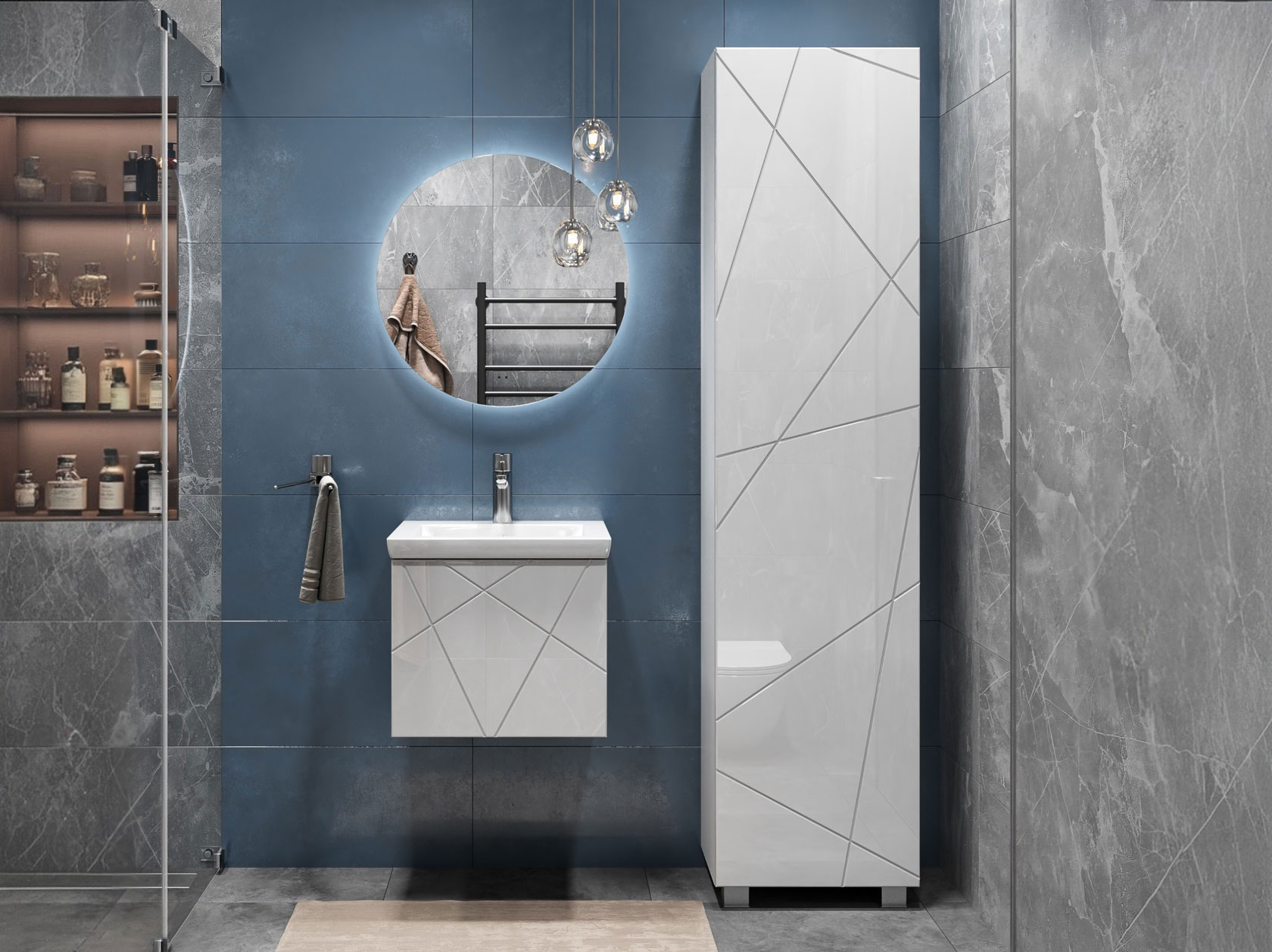 Комплект мебели для ванной Комплект мебели для ванной Геометрия 7 Геометрия Мини фото 1