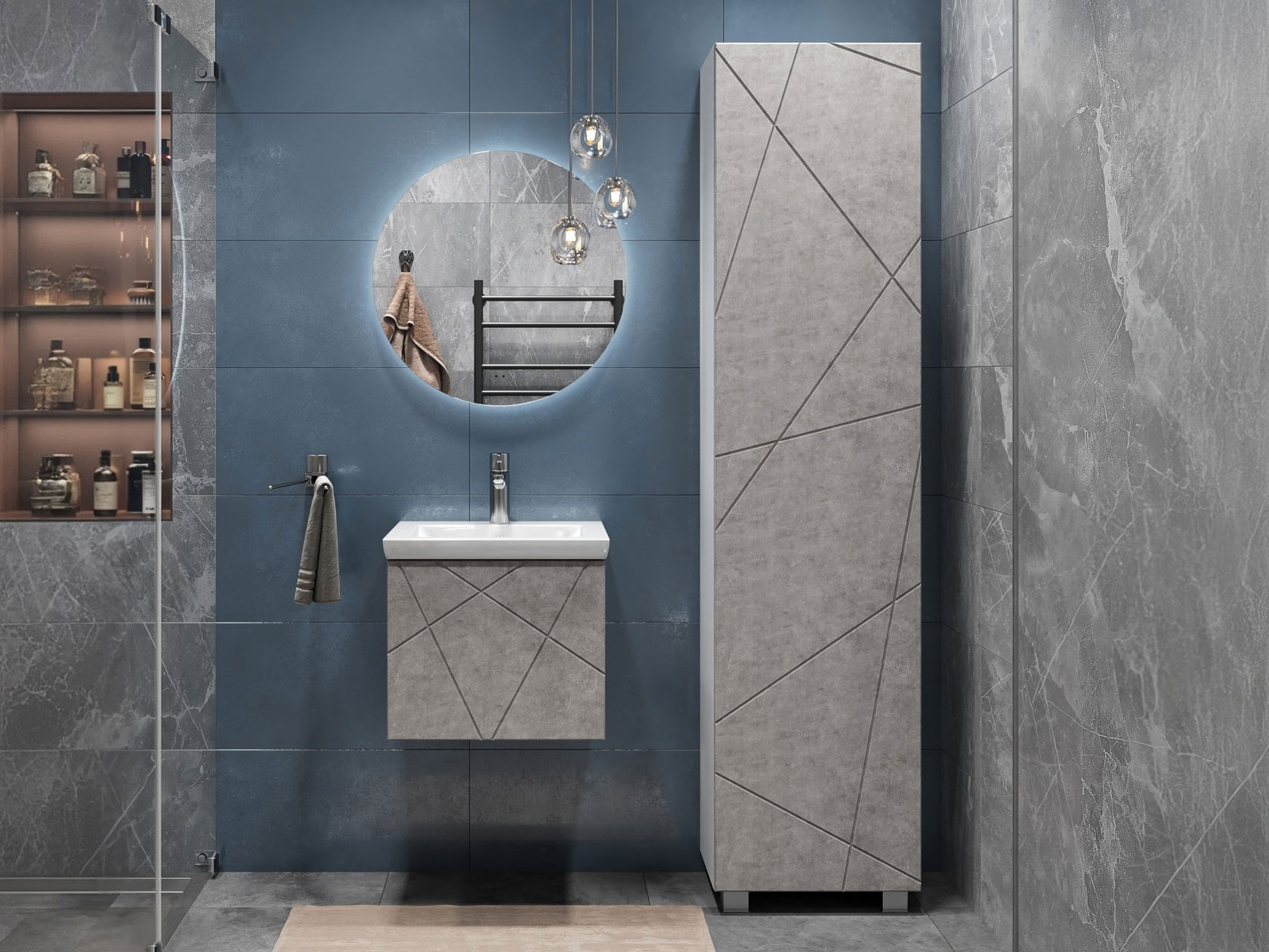 Комплект мебели для ванной Комплект мебели для ванной Геометрия 7 Геометрия Мини фото 1