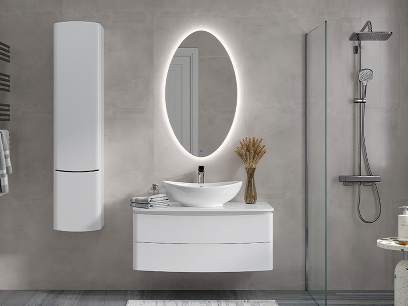 Комплект мебели для ванной Луна фото 1