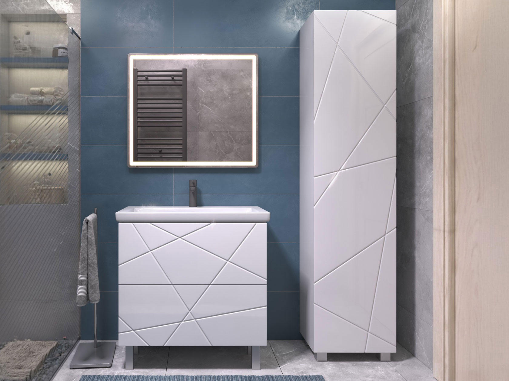 Комплект мебели для ванной Комплект мебели для ванной 4/5/6 Геометрия Комфорт фото 1